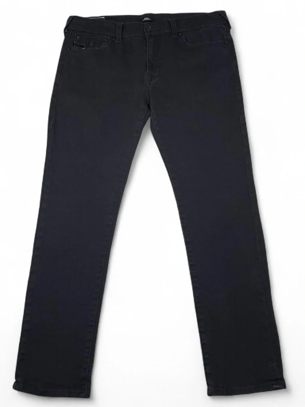 True Religion Rocco Relaxed Skinny Black Jeans Men’s Size W36 L30 Flap Pockets